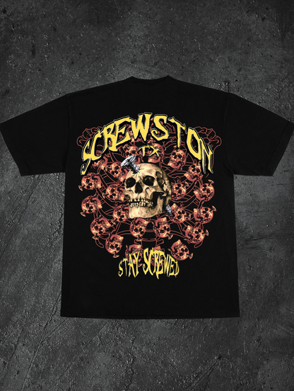 SCREWSTON SKULL- TEE (BLACK)