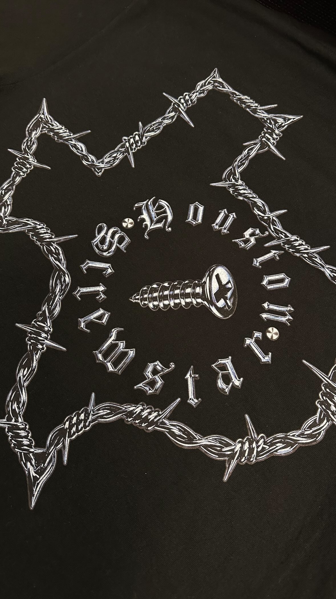 HOUSTON BARBED WIRE- TEE (BLACK)