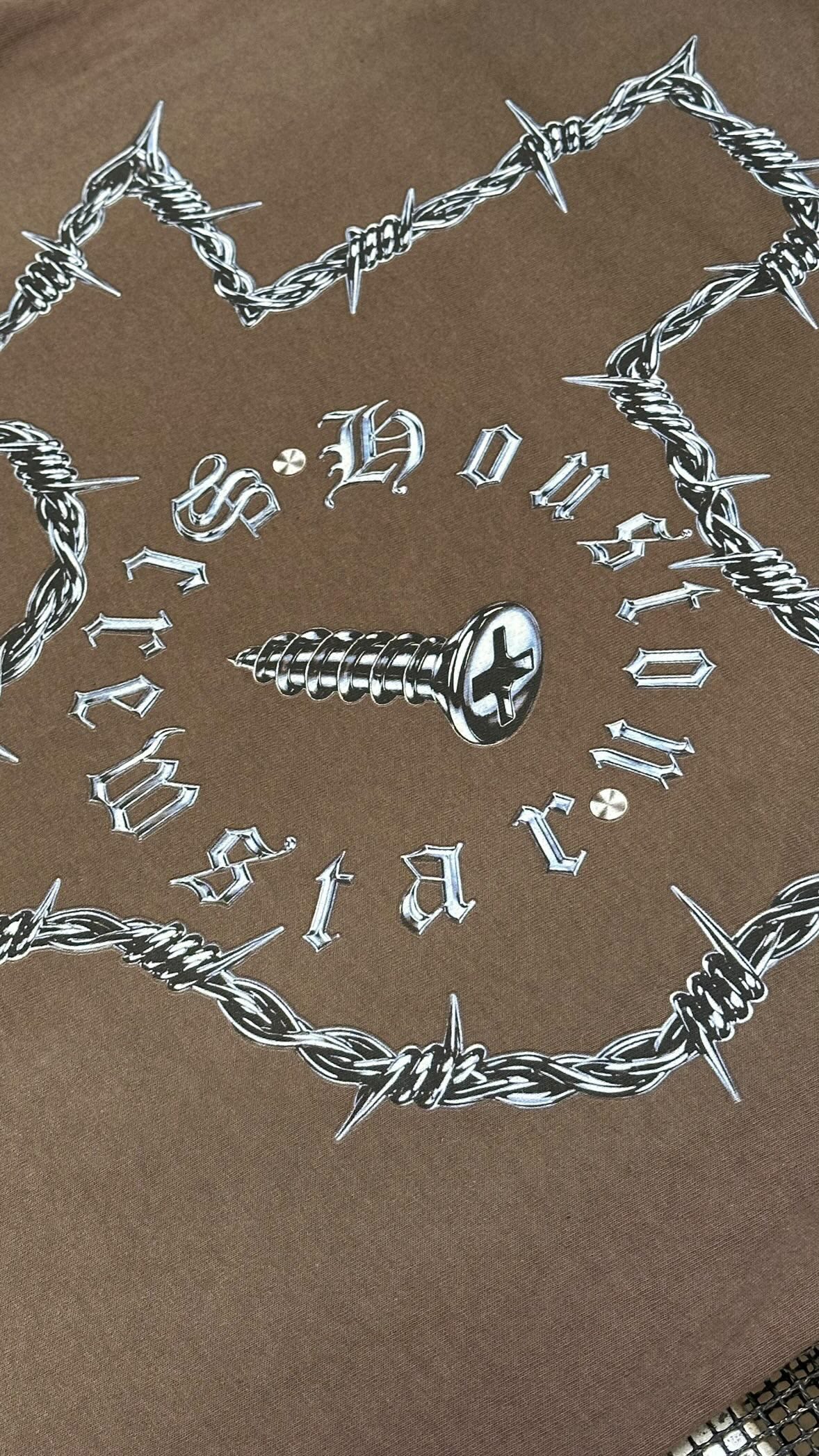 HOUSTON BARBED WIRE -TEE (MOCHA)